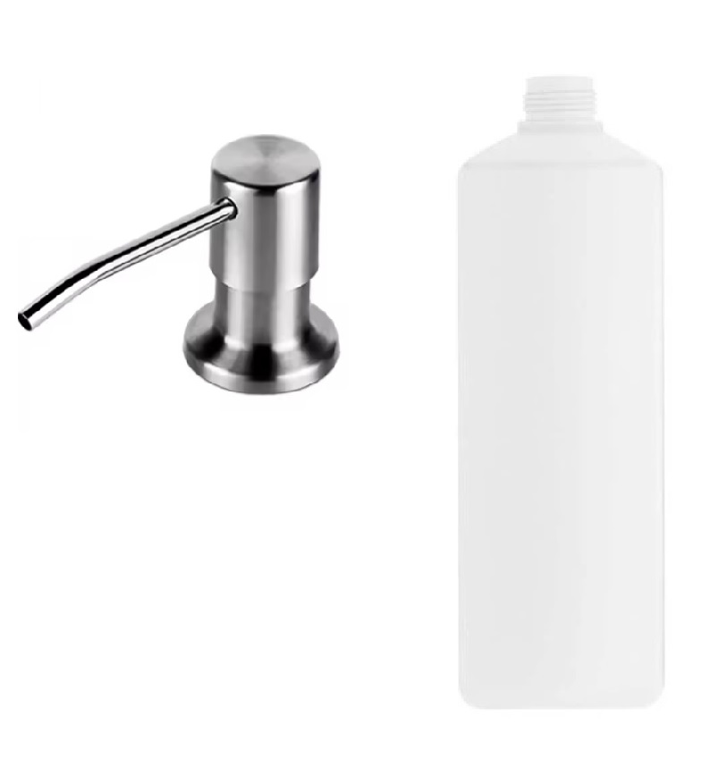 Eco produkty PUMP STEEL 500 - nerezový vestavěný dávkovač mýdla nebo jaru s nádobkou 500 ml