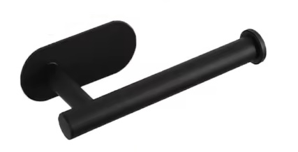 Eco produkty Round WC Black samolepící držák toaletního papíru, černý