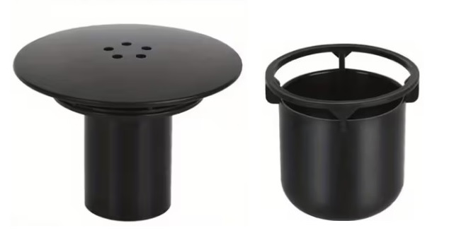 Eco produkty Náhradní kryt 115 mm sprchového sifonu s kalíškem, černý