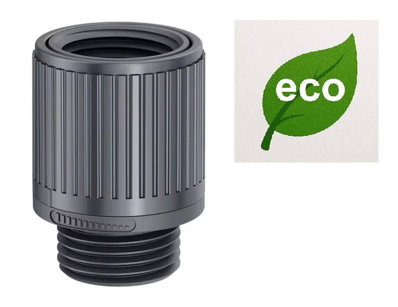 Eco produkty Eco Stop ventil - sprchový eco regulátor průtoku vody a stop ventil k ruční sprchové hlavici, šedý