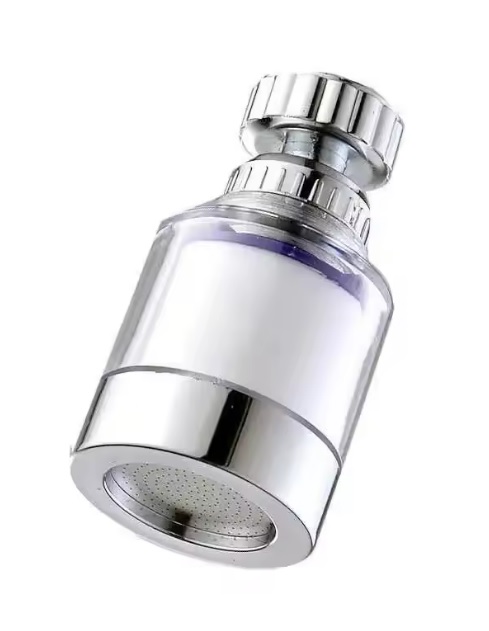 Eco produkty Filtra Cotton 1 chrom, dřezová nebo umyvadlová filtrační sprcha, perlátor s kloubem a výměnným filtrem k vodovodní baterii se závitem M22/M24, chrom