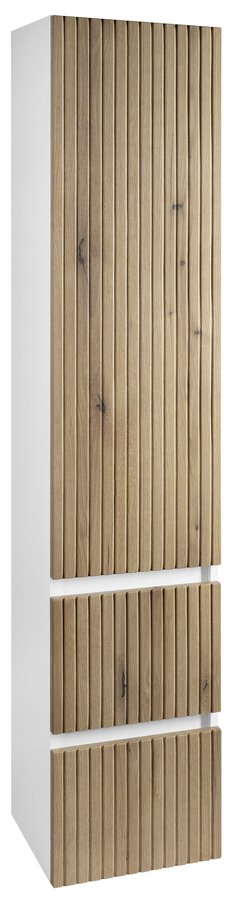 Levně Aqualine PANEDA STRIP skříňka vysoká 35x165x31cm, levá/pravá, dub emporio