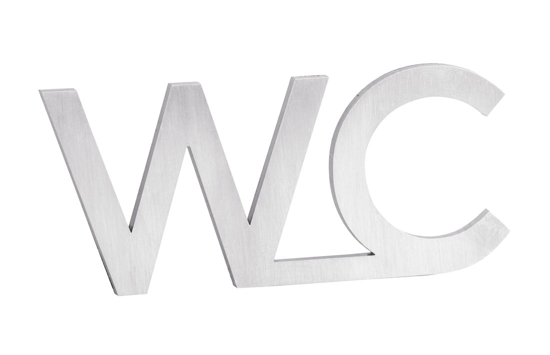 Levně Sapho Cedule WC, 80x35x2mm, nerez mat
