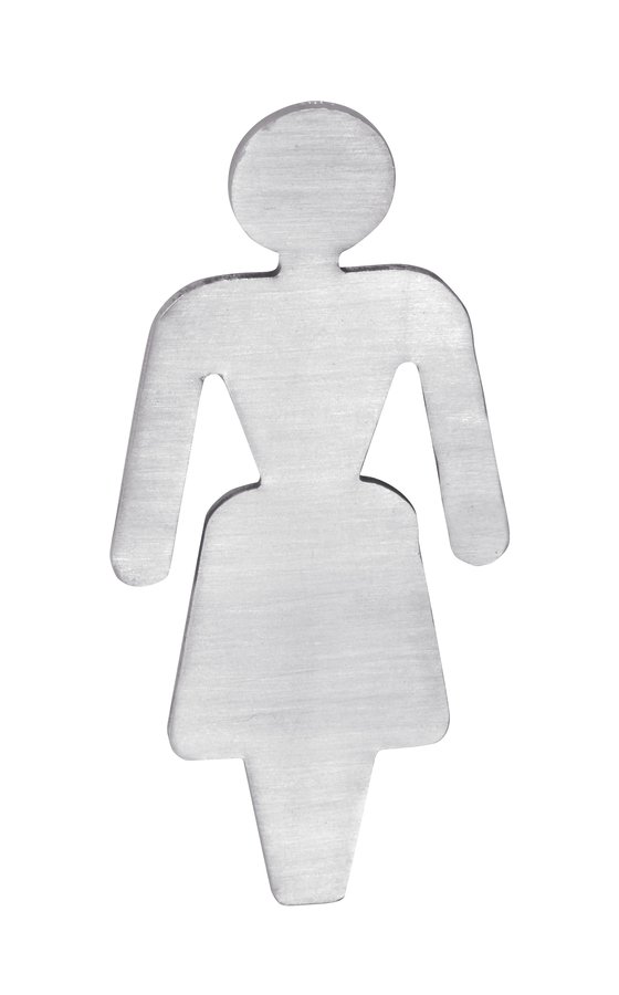 Levně Sapho Cedule WC dámy, 80x35x2mm, nerez mat