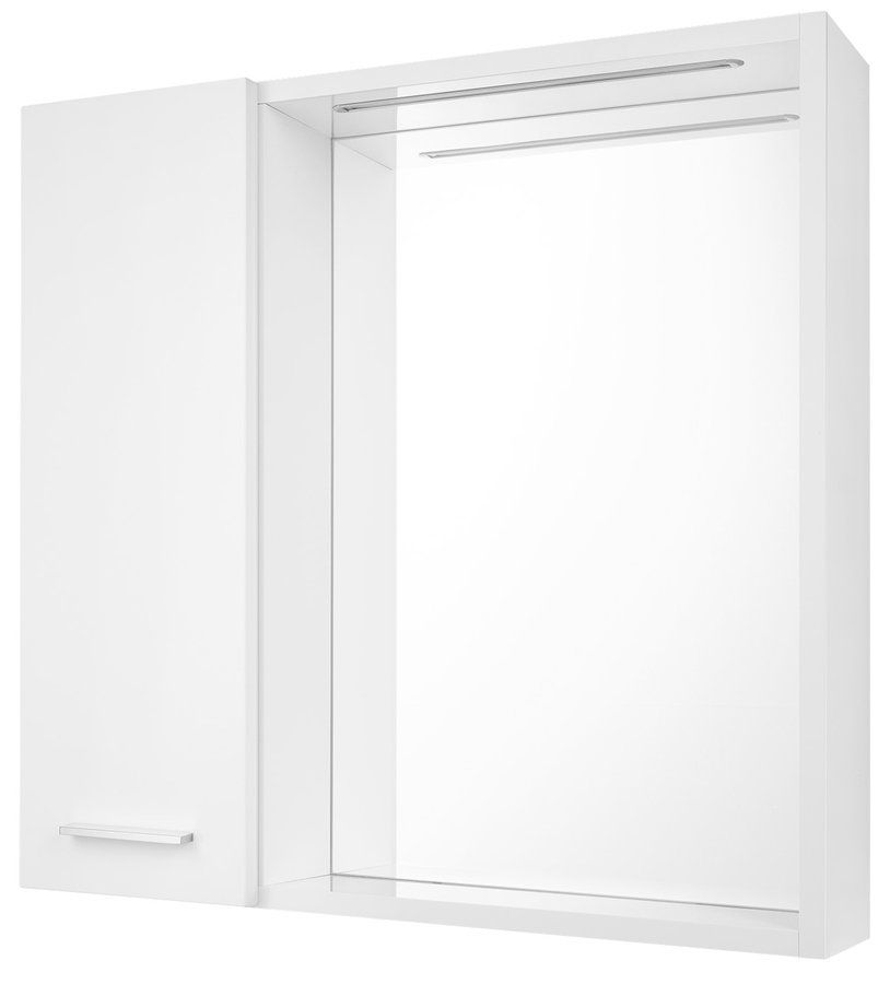 Levně Aqualine ZOJA/KERAMIA FRESH STRIP galerka s LED osvětlením, 60x60x14cm, levá, bílá