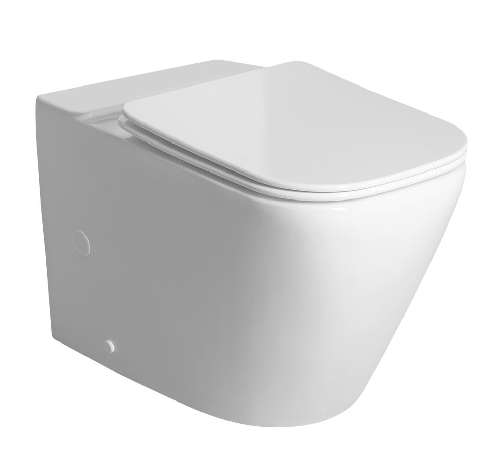 Levně Sapho IMALA WC kombi mísa, Vortex Rimless, 61x35,5cm, spodní/zadní odpad, bílá