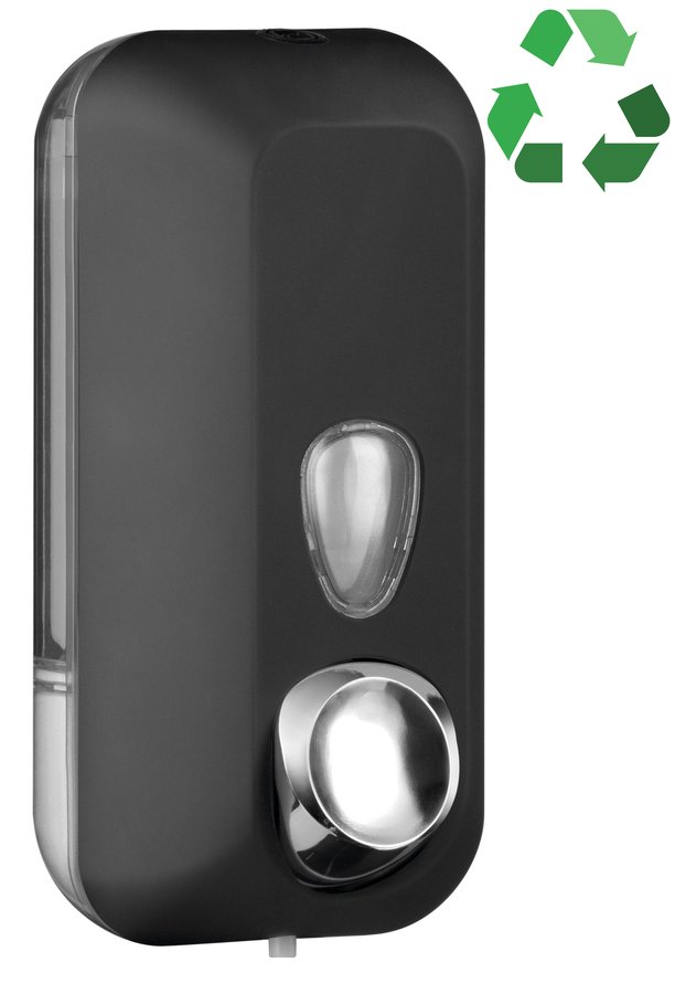 Levně MARPLAST ECOLORED dávkovač tekutého mýdla 550ml, ABS, Soft Touch, černá mat