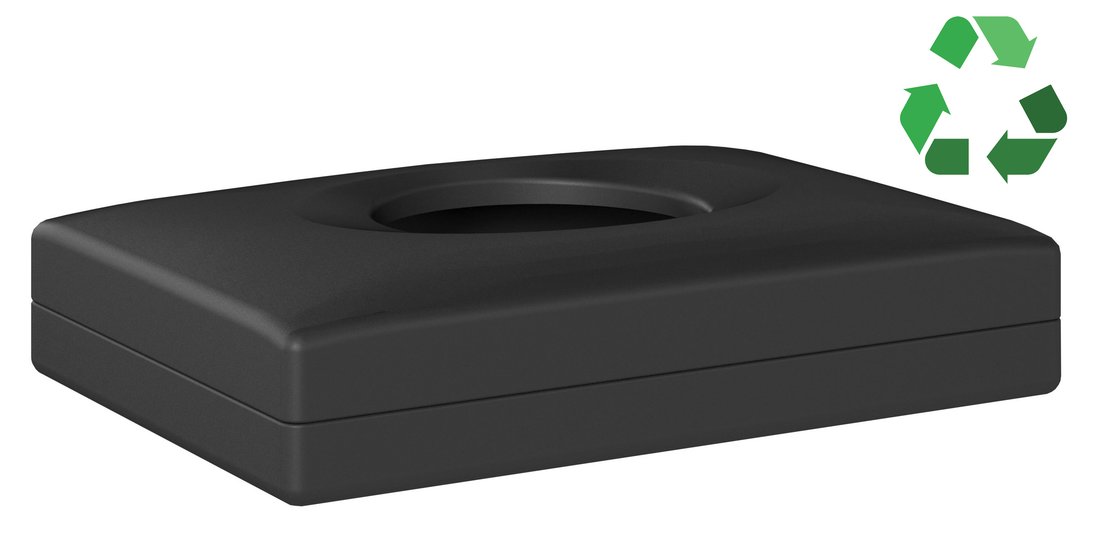 Levně MARPLAST ECOLORED zásobník hygienických sáčků, 13,5x9,5x3,2cm, ABS, Soft Touch, černá mat