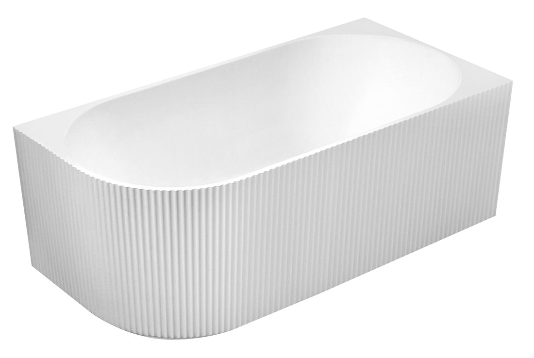 Levně Aqualine TIBERA STRIP R rohová stojící vana, 150x75cm, bílá