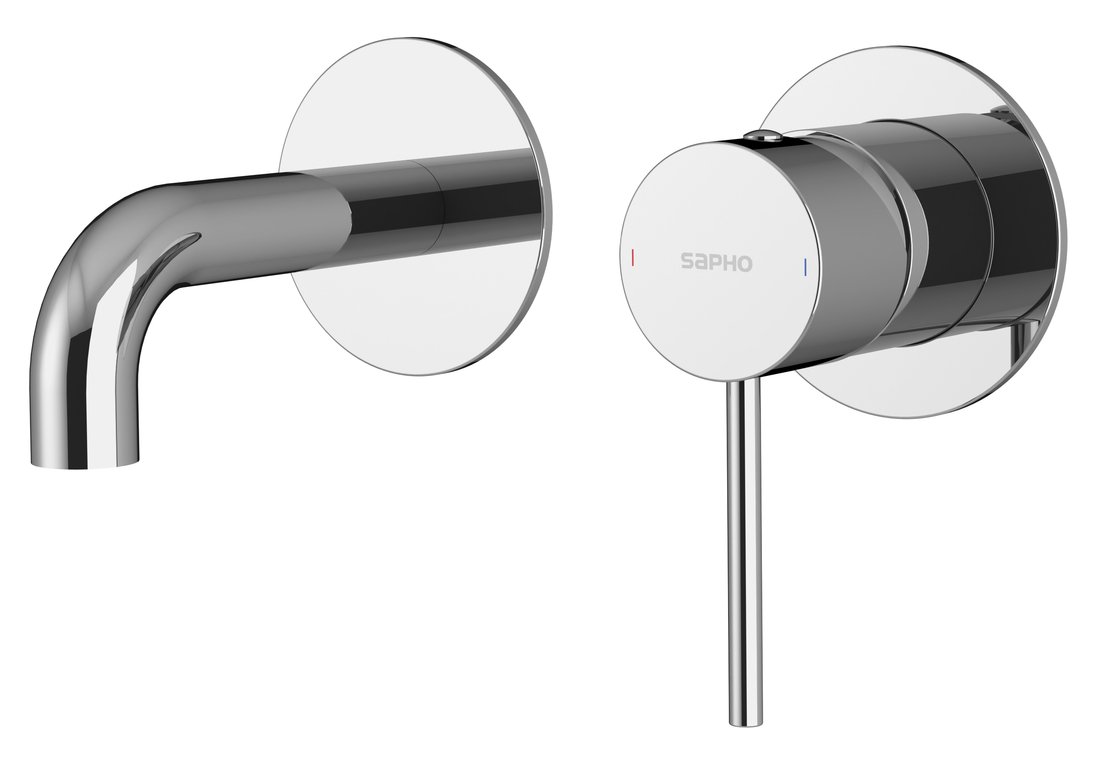 Levně Sapho ULTRAMIX podomítková dvouprvková umyvadlová baterie, hubice 10cm, chrom