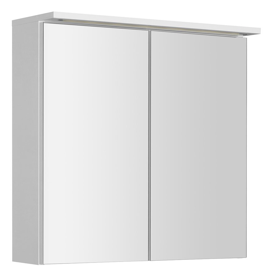 Levně Aqualine KAWA STRIP galerka s LED osvětlením 70x70x22cm, bílá