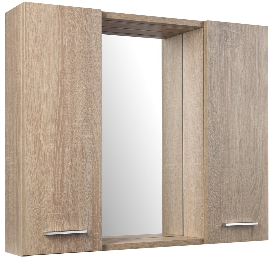 Levně Aqualine ZOJA/KERAMIA FRESH STRIP galerka s LED osvětlením, 70x60x14cm, dub platin