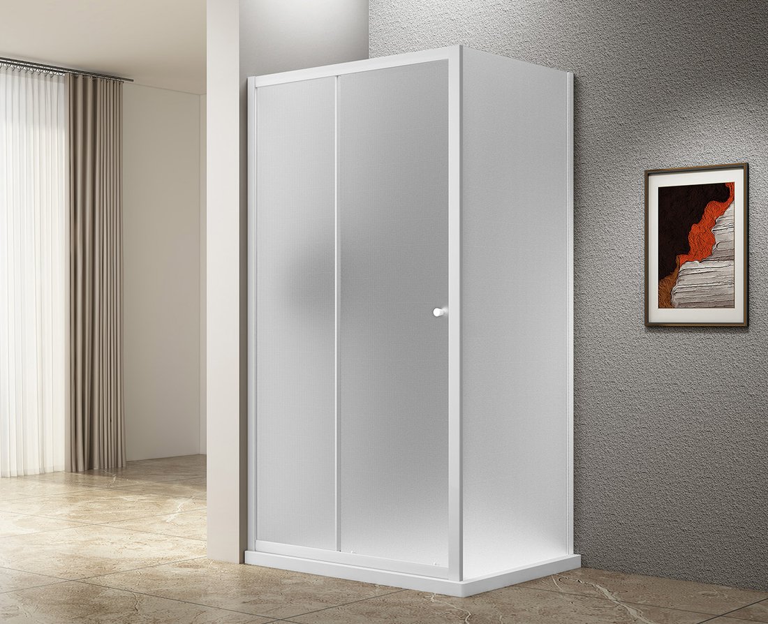 Levně Aqualine UGGA obdélníkový sprchový kout 1000x900mm, sklo Brick, bílá