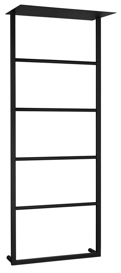 Levně Sapho SKA nástěnný sušák ručníků s policí 454x1184x252mm, černá mat
