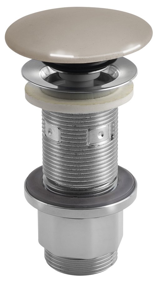 Levně Sapho Umyvadlová výpust 5/4“, click-clack, betonová zátka, 10-80mm, písková pololesk