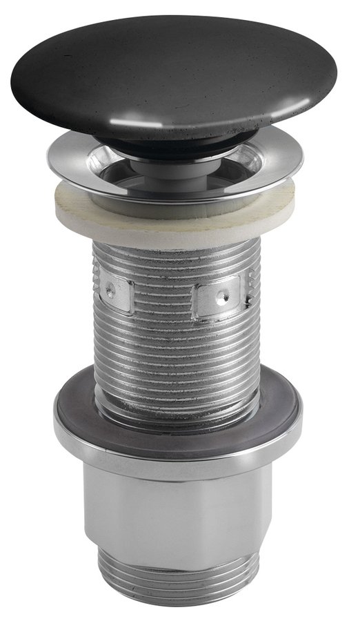 Levně Sapho Umyvadlová výpust 5/4“, click-clack, betonová zátka, 10-80mm, antracit pololesk