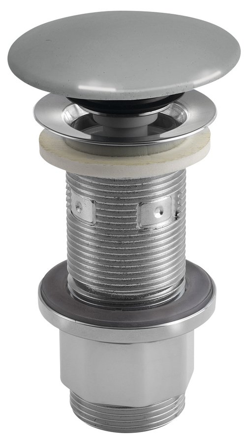 Levně Sapho Umyvadlová výpust 5/4“, click-clack, betonová zátka, 10-80mm, šedá pololesk
