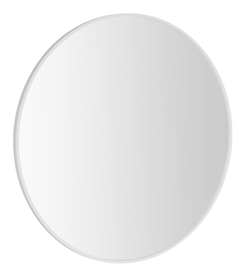 Levně Sapho NOTION SLIM kulaté zrcadlo v rámu ø 70cm, bílá mat