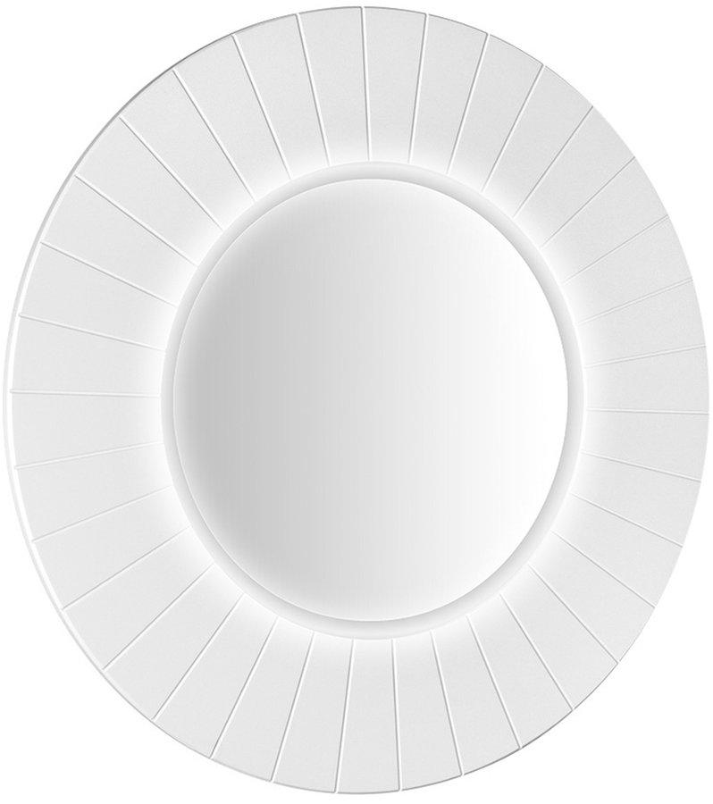 Sapho LUMIRO STRIP kulaté zrcadlo s LED osvětlením v rámu ø 90cm; bílá mat