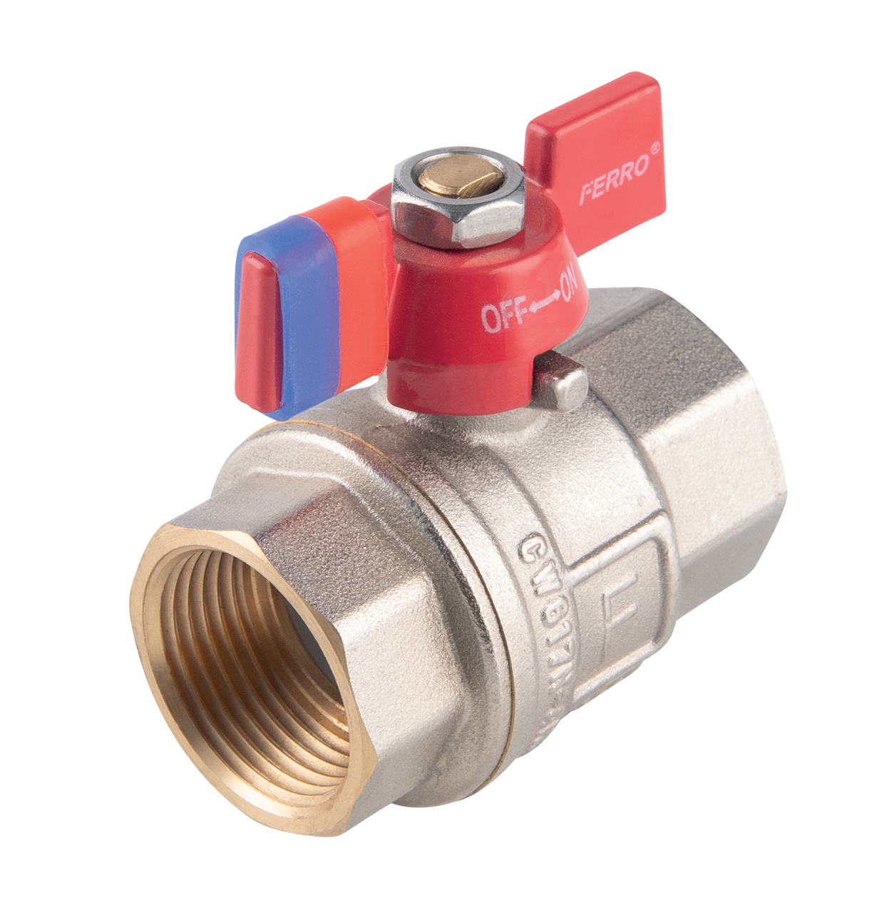 Levně Novaservis Kulový plnoprůtočný kohout, motýlek MM 3/8" (KFPM10)