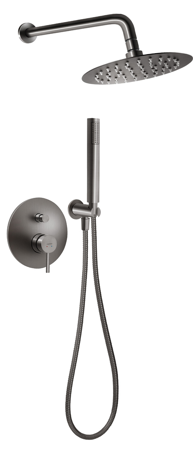 Levně Novaservis Sprchová sada podomítková Ciriculus, gun metal (BCK7PGM-SET1-S)