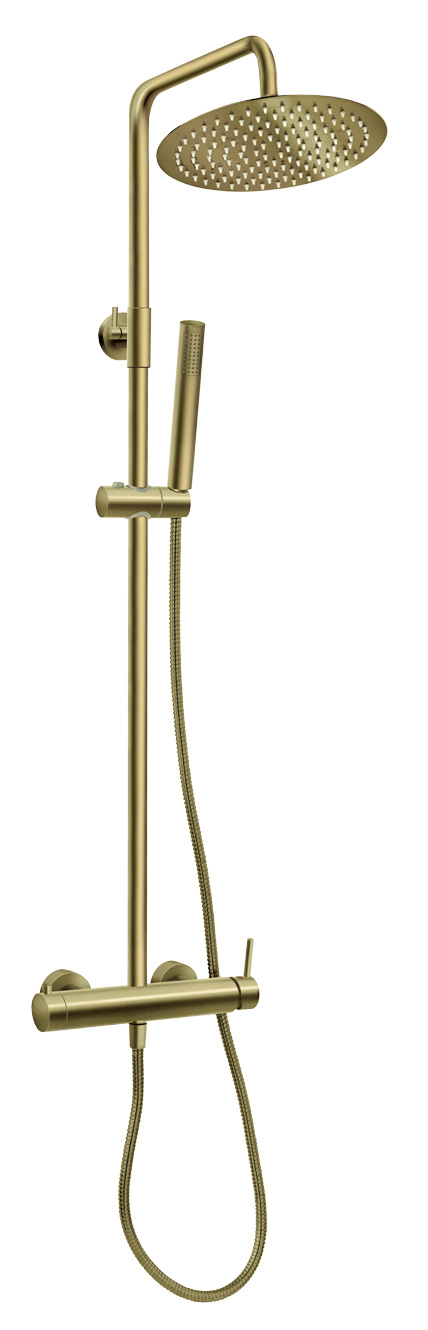 Levně Novaservis Sprchový set + sprchová baterie Ciriculus, brushed gold (NP85-BCK7UBG)