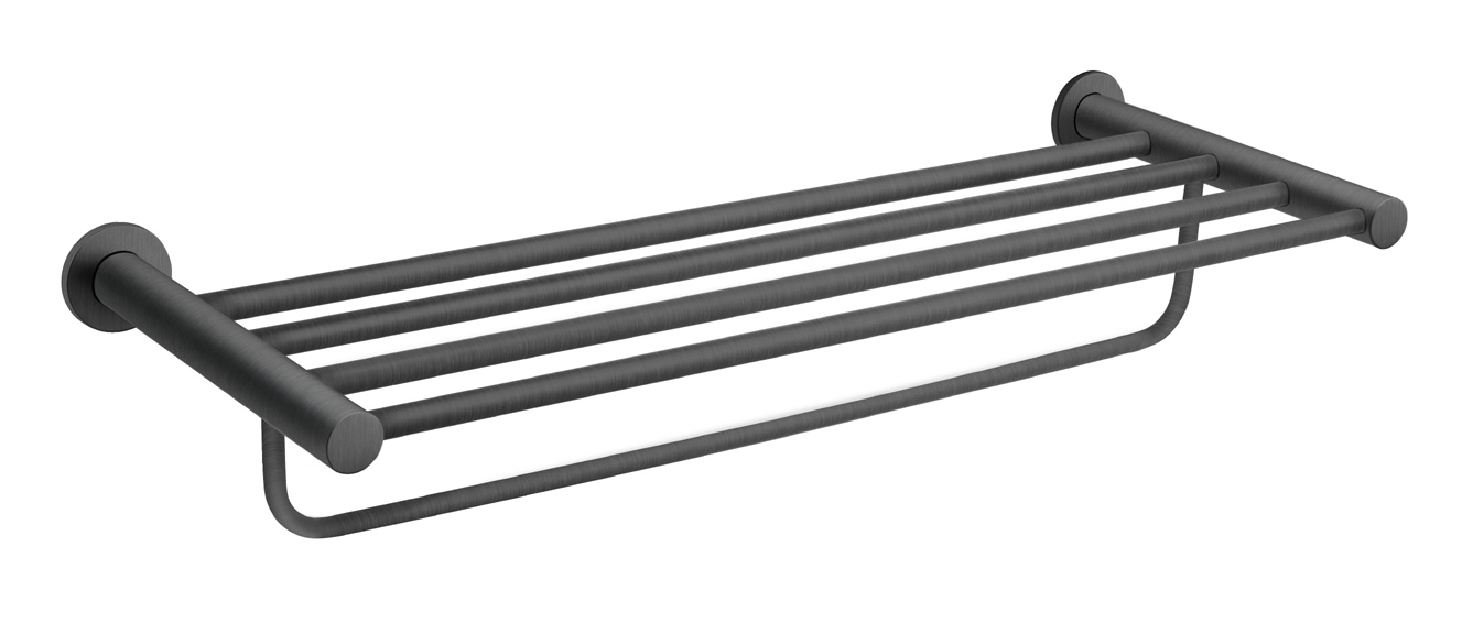 Levně Novaservis Velký držák ručníků se závěsem SMILE, gun metal (ASM35GM)