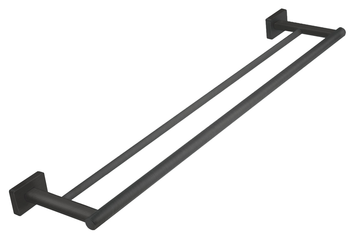 Levně Novaservis Dvojitý držák ručníků GRETA 600 mm, gun metal (AGR10GM)