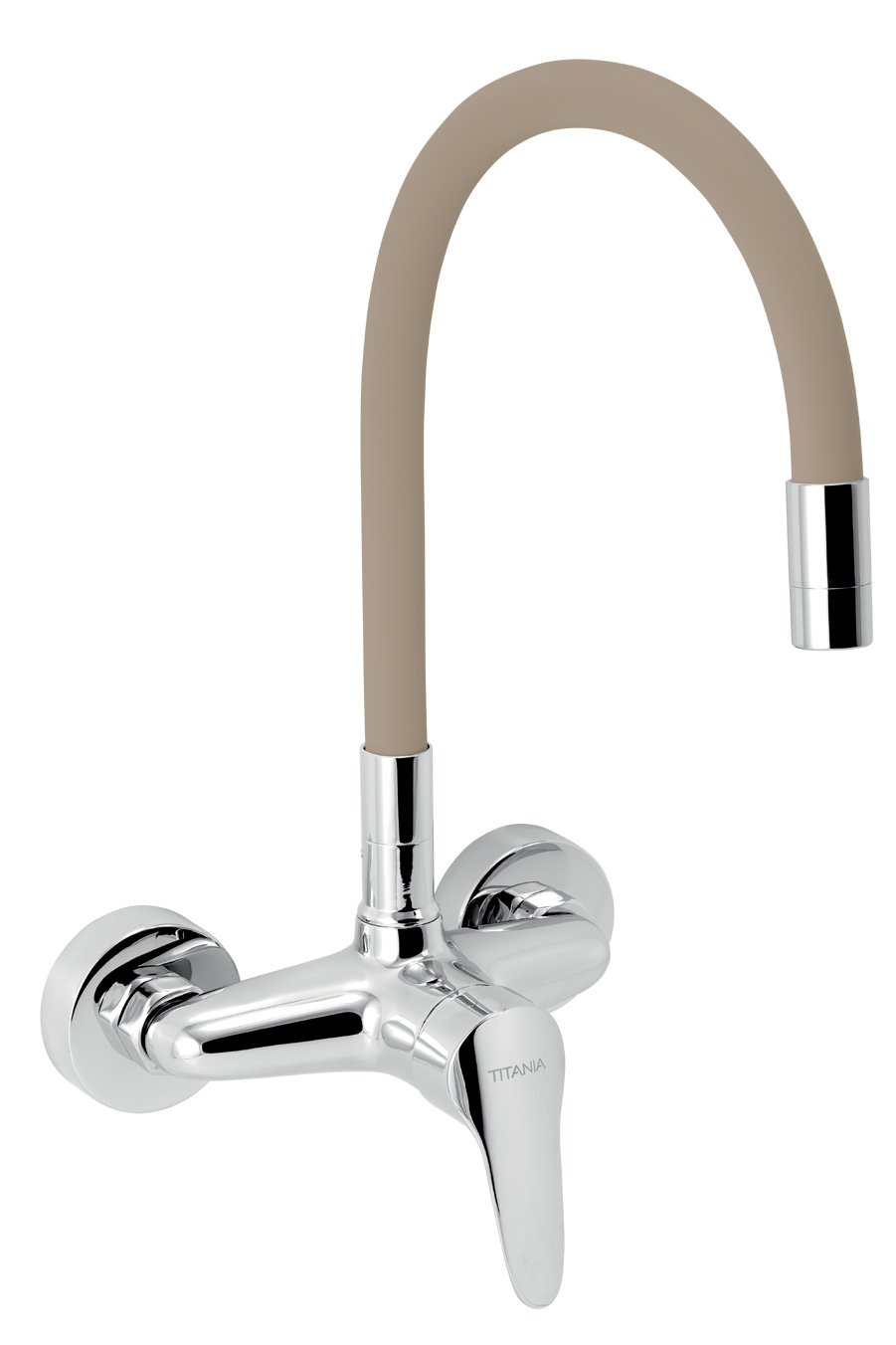 Levně Novaservis Dřezová baterie s elastickým ramenem 150mm, béžová-chrom (94480-0BE)