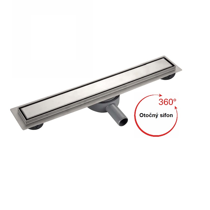 Levně Smart product Rotating Drain 700 odtokový sprchový kanálek nerez otočný sifon 360° - 700 mm - s možností hladkého roštu; nebo pro dlažbu 70 cm