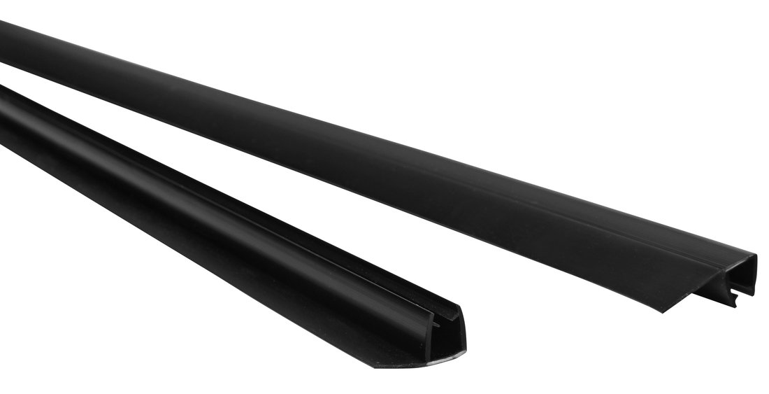 Levně Polysan EASY BLACK set svislých těsnění pro sklo 6/6mm, 2000mm (2ks)