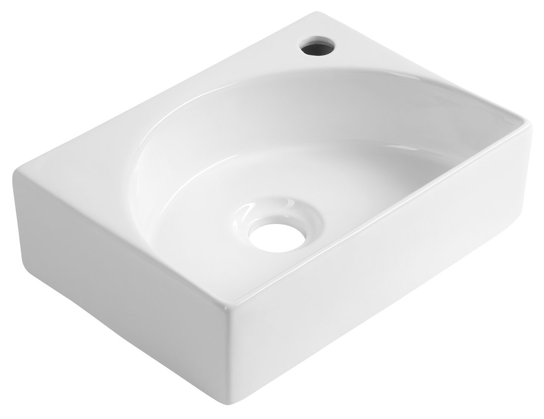 Levně Aqualine RUBIC keramické umývátko 34x25cm, bílá