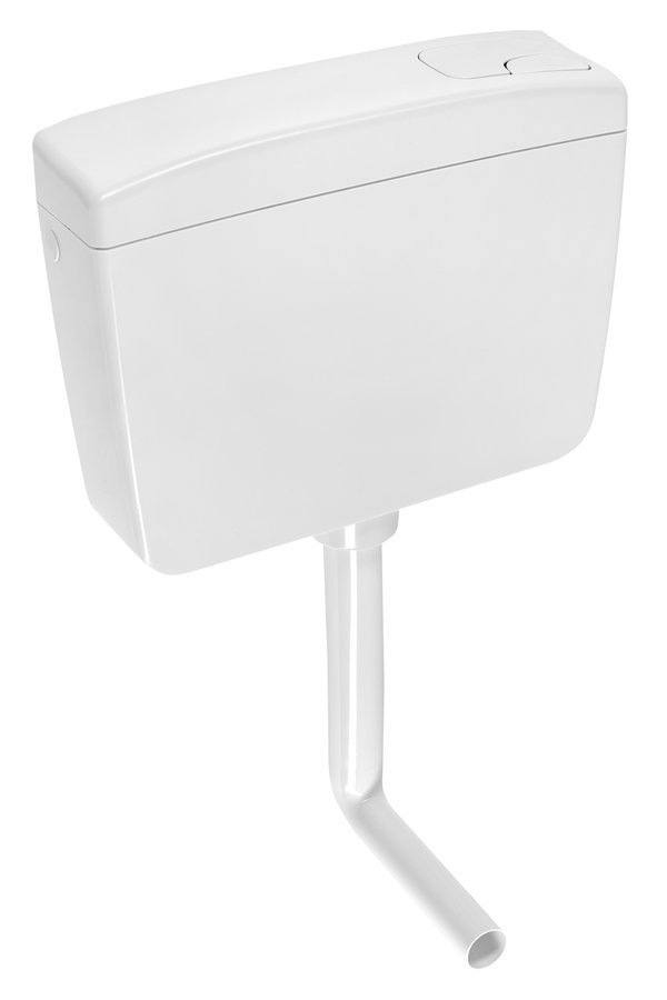 Levně Aqualine WC plastová nádržka s DUAL tlačítkem, 4-8 L, bílá