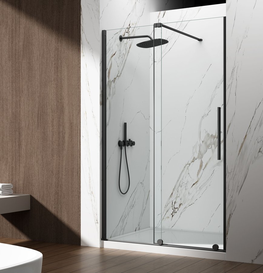 Levně Gelco SPIRIT BLACK sprchové dveře 1600mm, čiré sklo