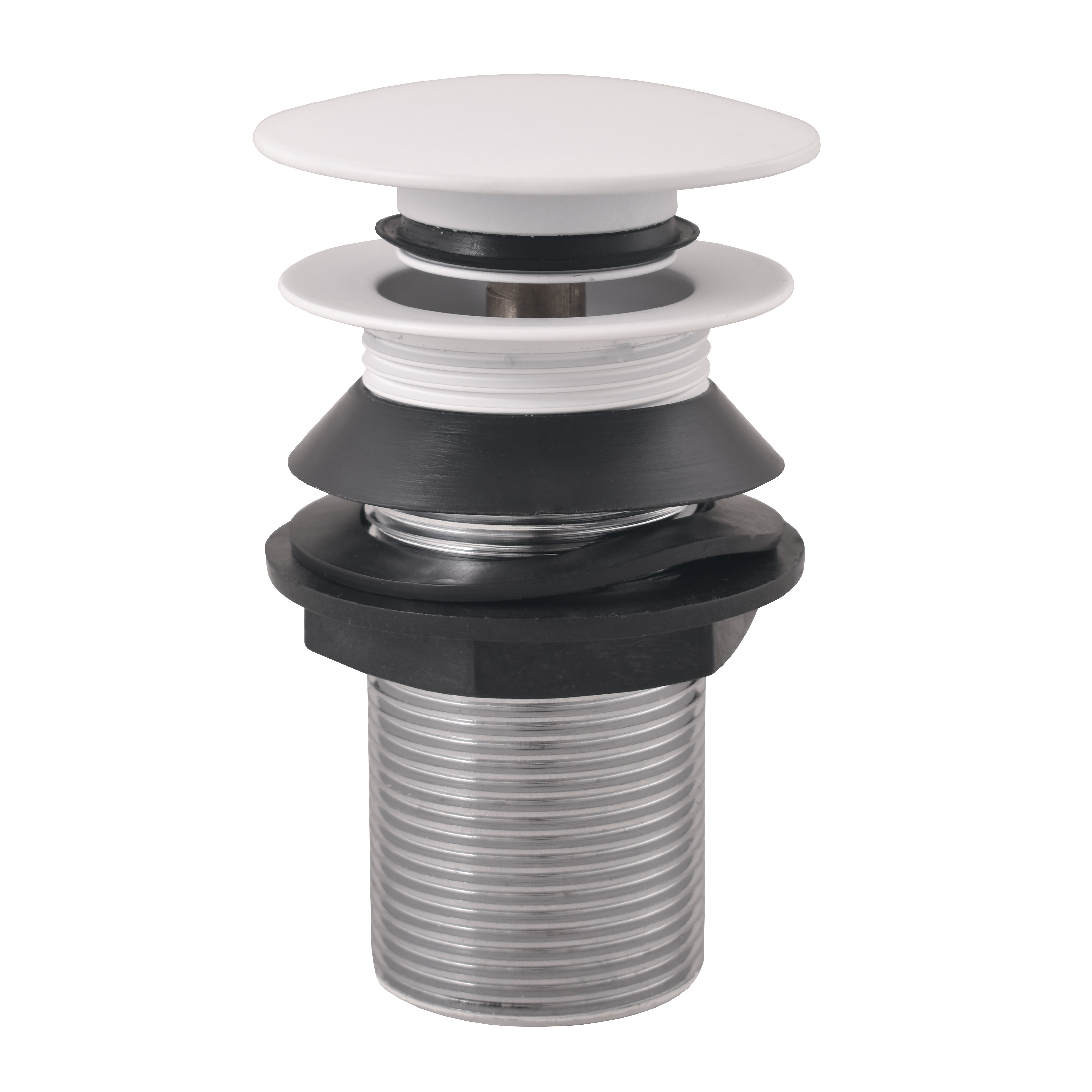 Levně Výpusť umyvadlová 5/4'' CLICK-CLACK bez přepadu , Bílá - matná MD0798BMAT, RAV Slezák