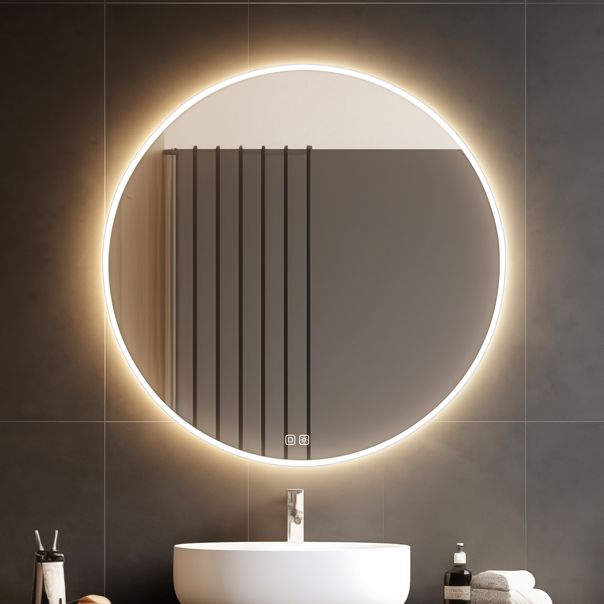 Nimco Kulaté LED zrcadlo pr. 100, dotykový senzor