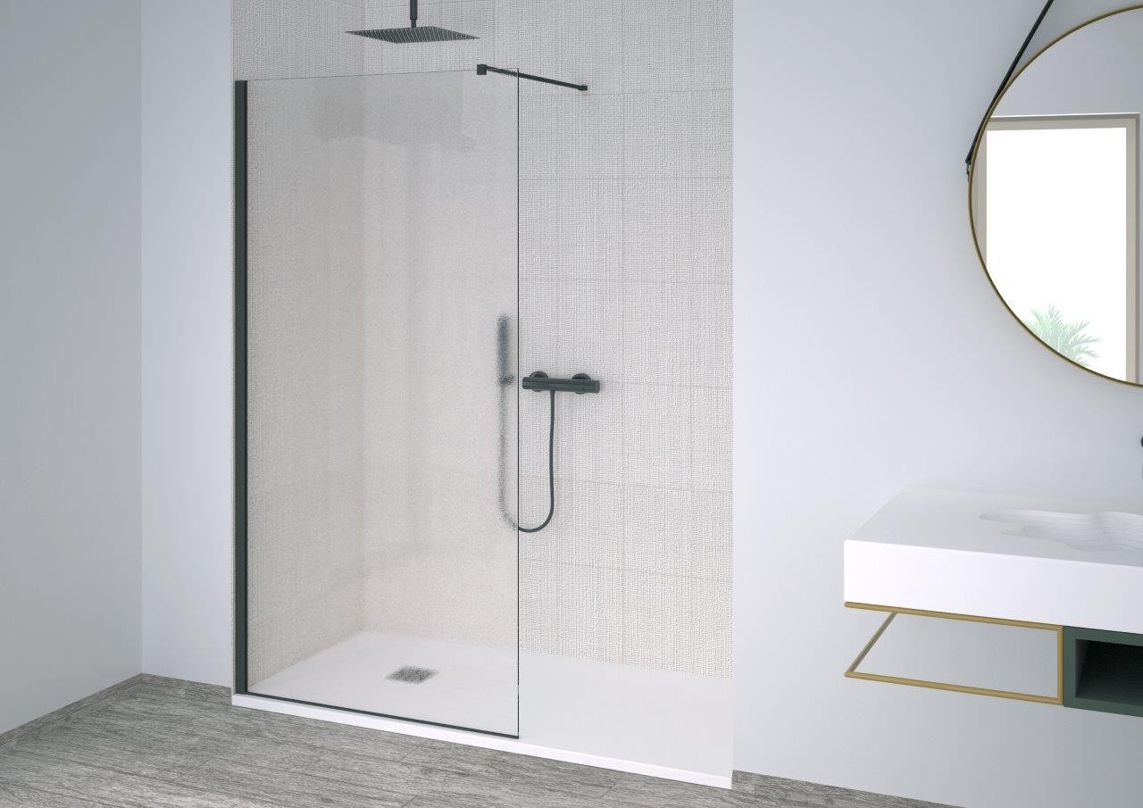 Forte BE.COLORS WALK-IN — Barva rámu - 494 lavanda, Rozměr A - 120, Výplň - Čiré bezpečnostní sklo - 6 mm