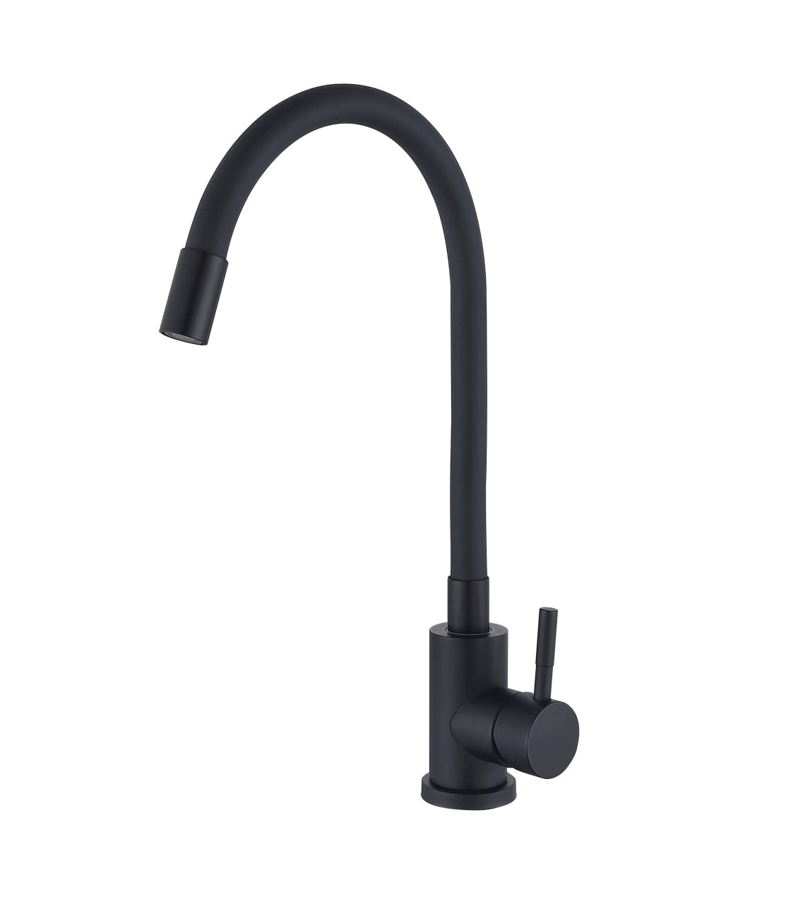 MIXXUS SEO-011 BLACK REFL.BLACK stojánková dřezová baterie, flexibilní ramínko, černá/černá