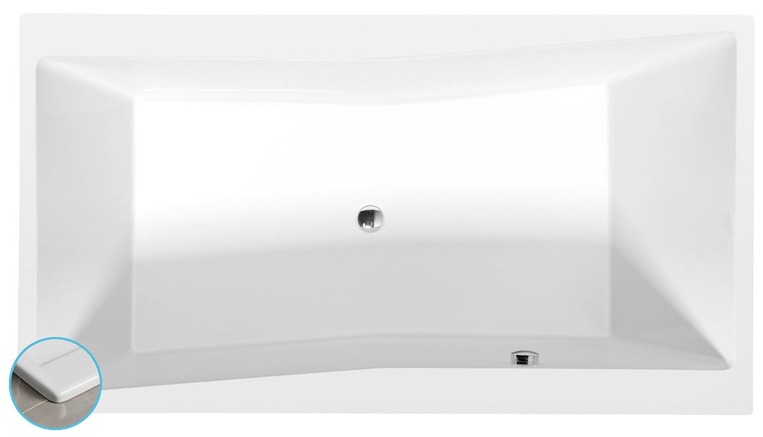Polysan QUEST SLIM obdélníková vana 190x100x49cm, bílá