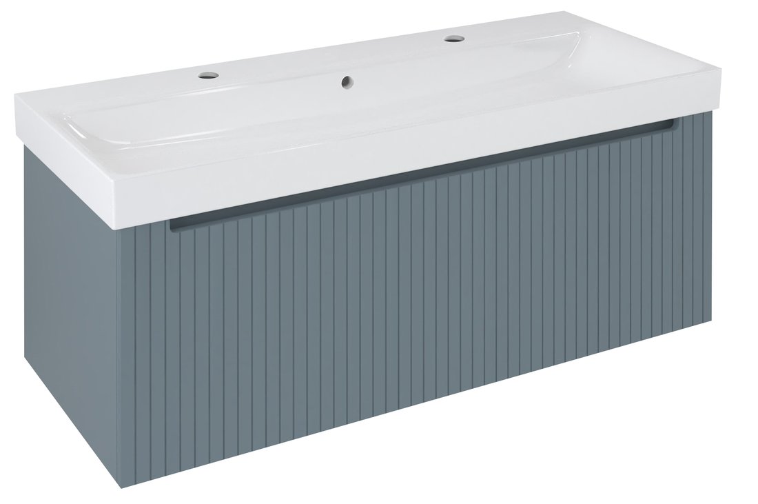 Sapho NELIO STRIP umyvadlová skříňka 116,5x44x49cm, 1x zásuvka, siena