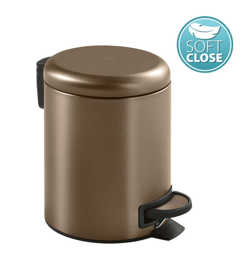 Gedy POTTY odpadkový koš 5l, Soft Close, měď mat