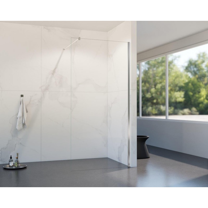 HOPA Walk-in sprchový kout LAGOS NEW 195 — Barva rámu - Chrom/Leštěný hliník (ALU), Rozměr A - 100