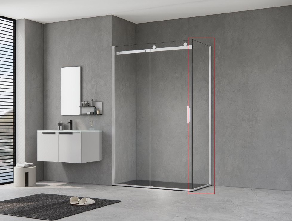 HOPA Pevná boční stěna PANEL BELVER GRAFIT NEW — Barva rámu - Grafit, Pevná stěna - 80 cm, Směr zavírání - Univerzální Levé / Pravé, Výplň - Čiré bezpečnostní sklo - 8 mm