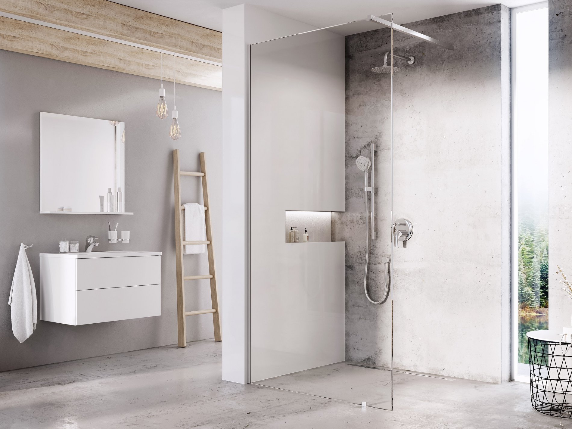 Ravak Walk-In Wall Set 150, lesk+transparent