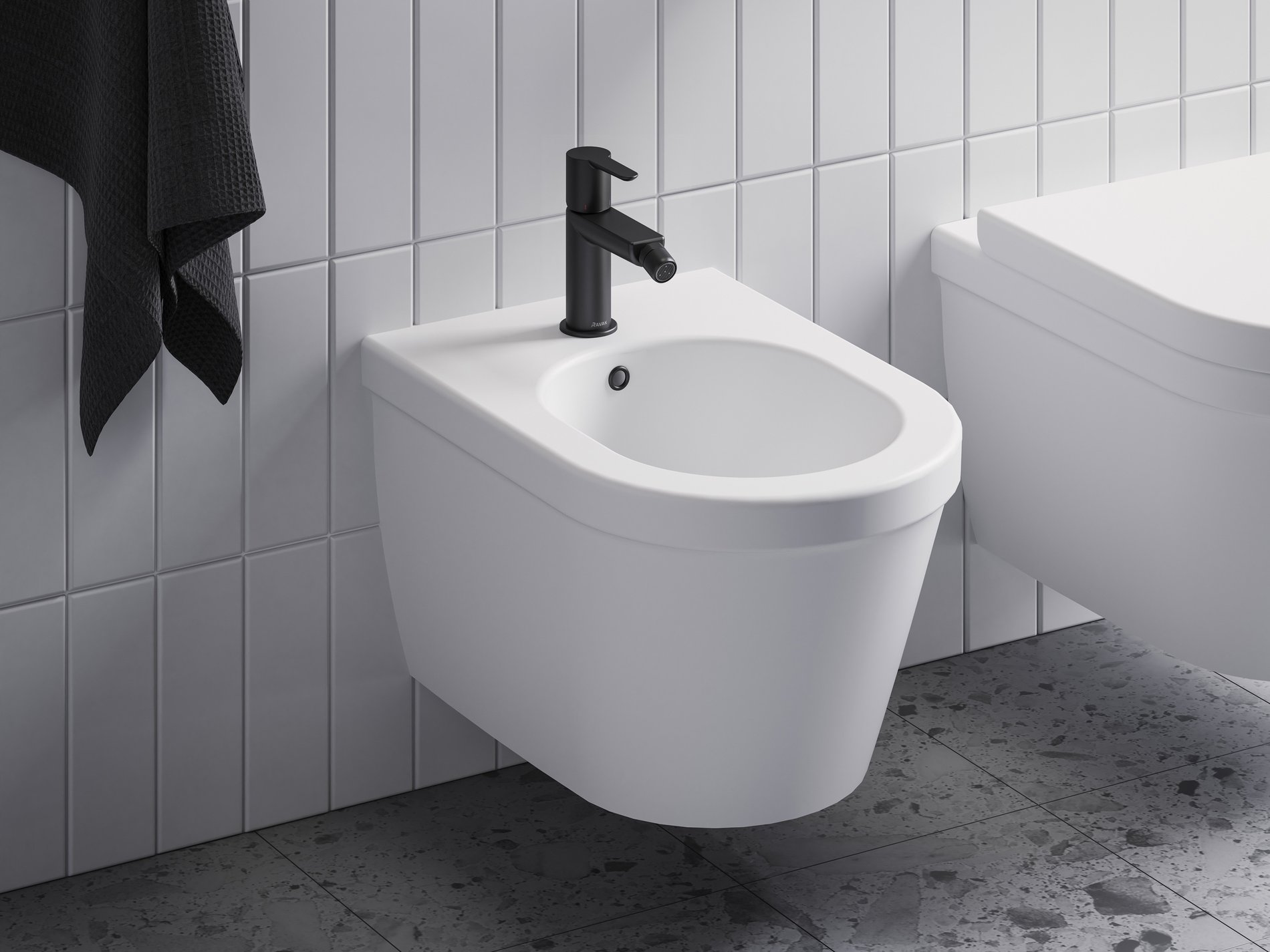 Ravak Bidet Chrome, závěsný, bílá