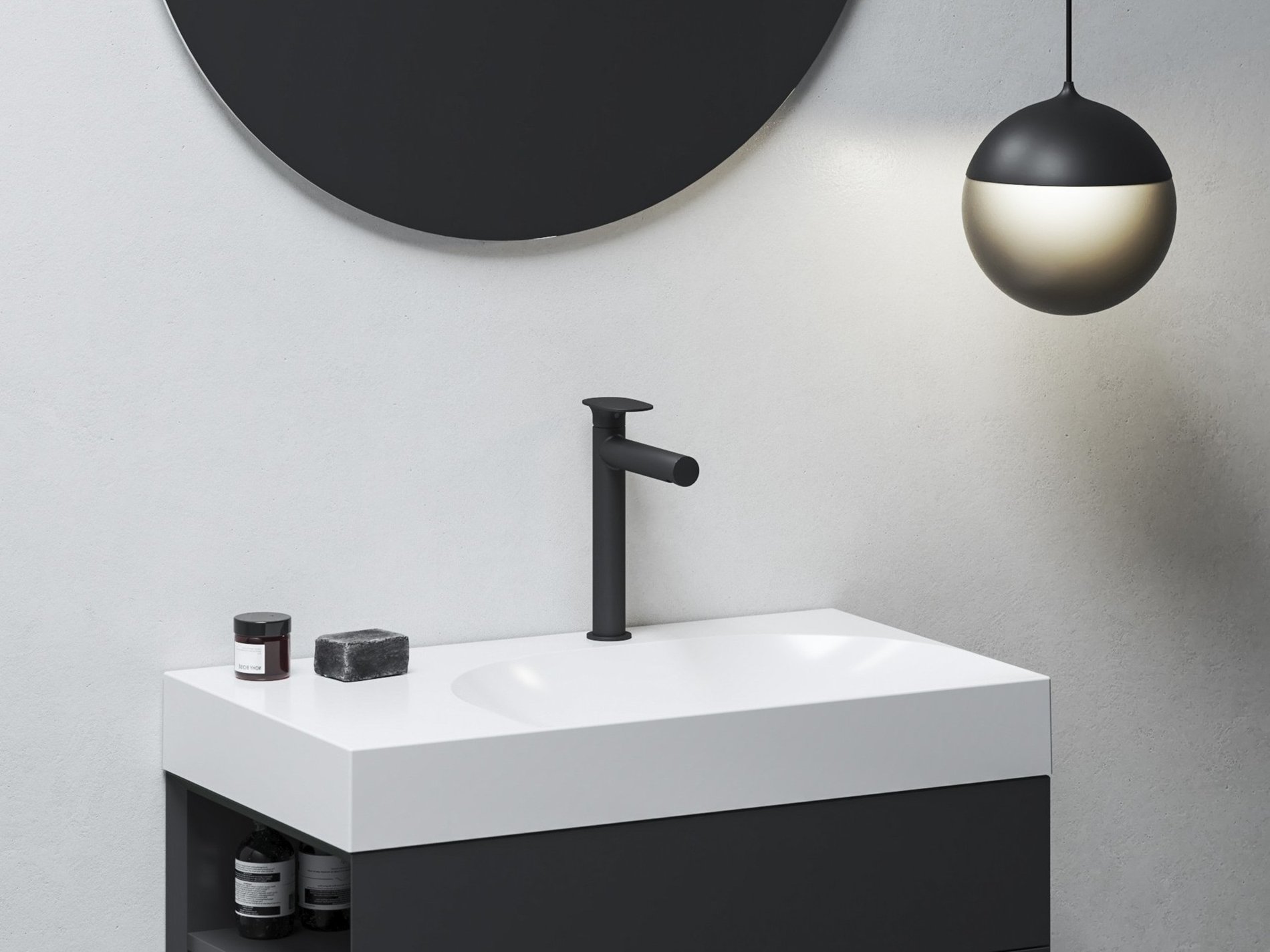 Ravak SG 014.20BLM Umyvadlová stojánková baterie 255 mm bez výpusti, černá matná