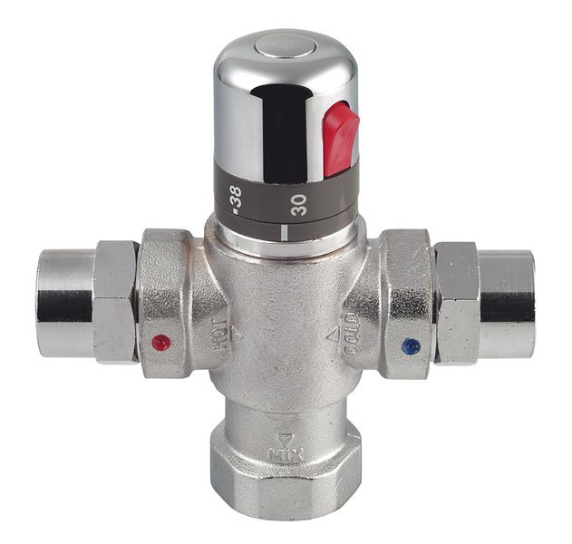 Levně Sapho Termostatický regulátor teploty vody, 1", pro 4 až 8 odběrných míst, chrom
