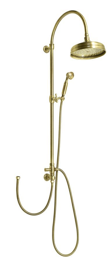 Sapho VANITY sprchový sloup k napojení na baterii; hlavová; ruční sprcha; bronz