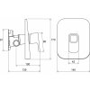 Ravak 10° - 10 stupňů TD 066.00 - sprchová podomítková baterie jednocestná pro R-box obrázek č.: 4