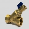 Mosazný šikmý filtr     3/4" s nerez sítkem a s odkalovacím ventilem 1/4" (Odkalovací filtr 3/4") obrázek č.: 1